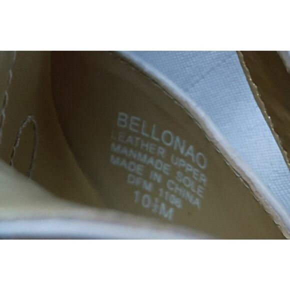 Nine West Bellonao Leather Slingback Heels Sz 10.5 Neutral Minimalist Classic - Picture 4 of 8